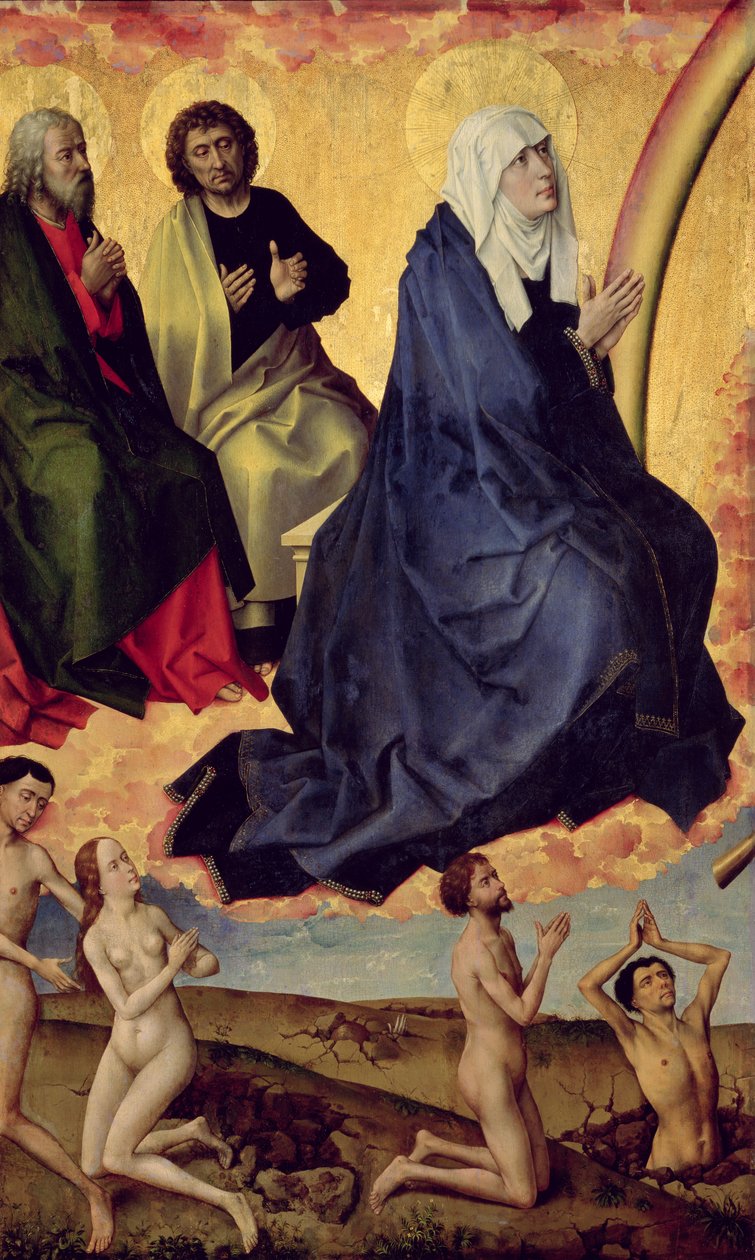 The Virgin Interceding for Mankind, detalje fra den sidste dom, ca. 1451 (se 20546-9, 20552 og 21041) af Rogier van der Weyden