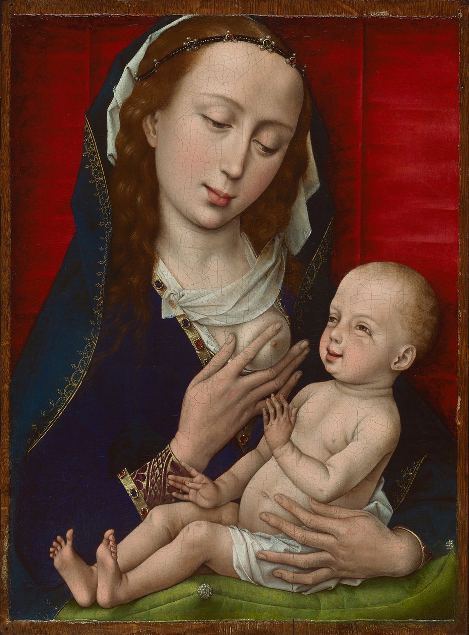 Jomfru og barn af Rogier van der (workshop of) Weyden