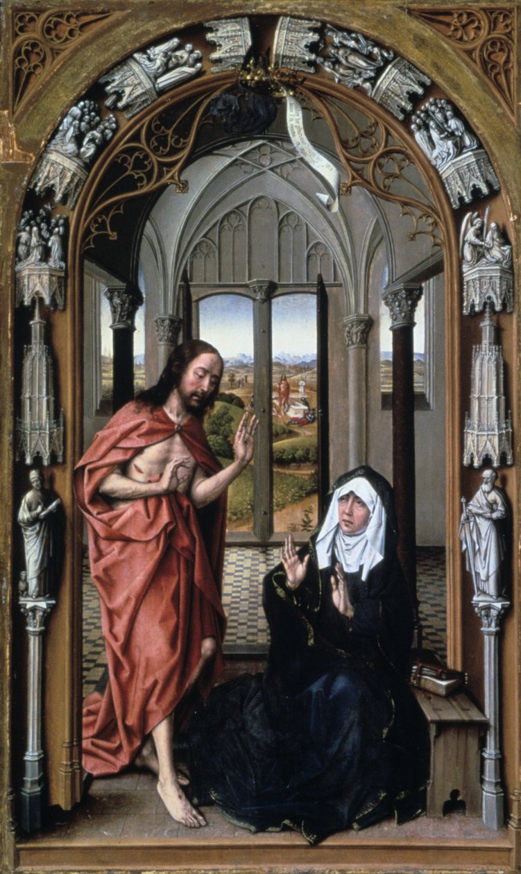 Kristus viser sig for sin mor, c1440. af Rogier van der Weyden