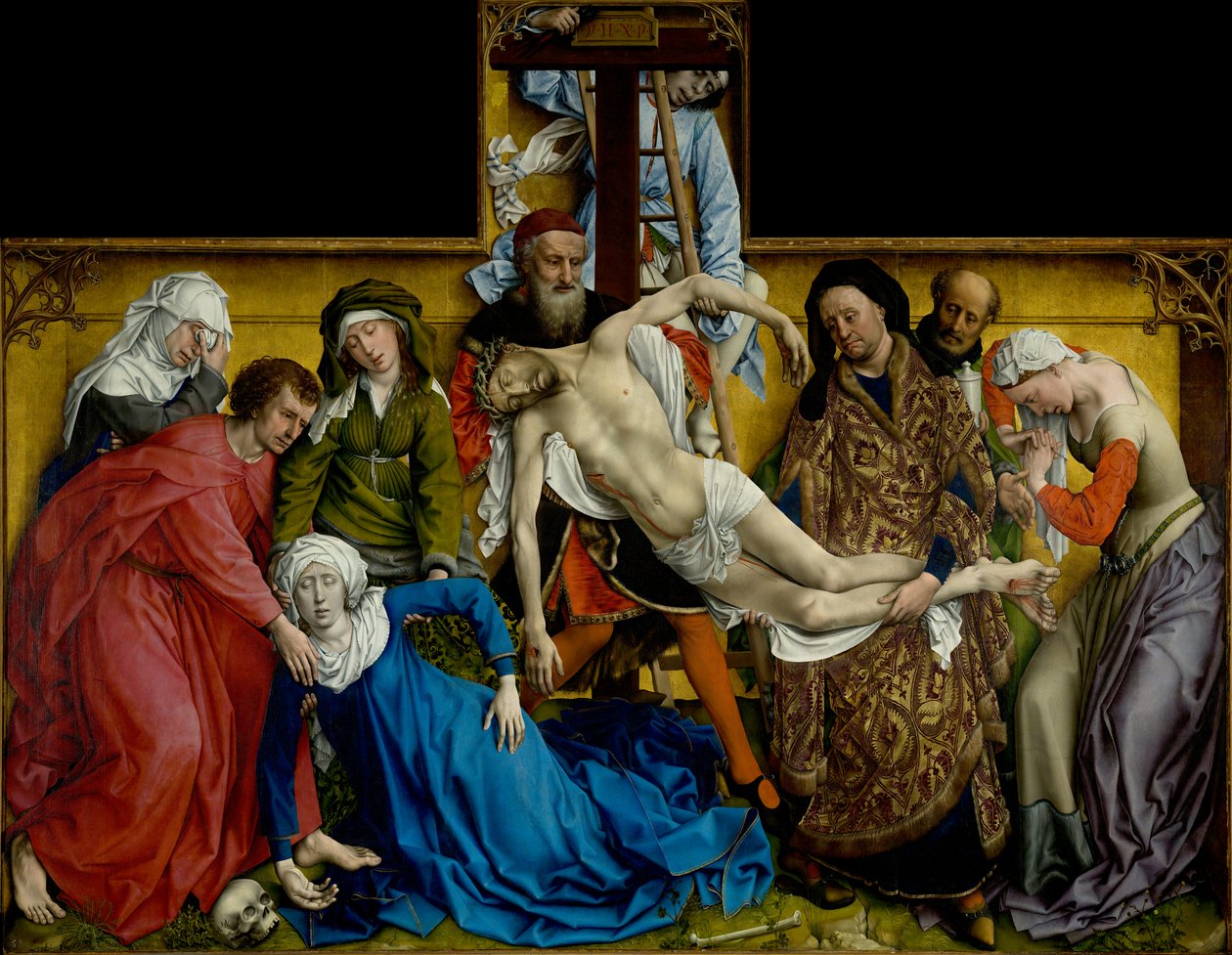 Nedstigning fra korset, ca. 1435 (olie på panel) af Rogier van der Weyden