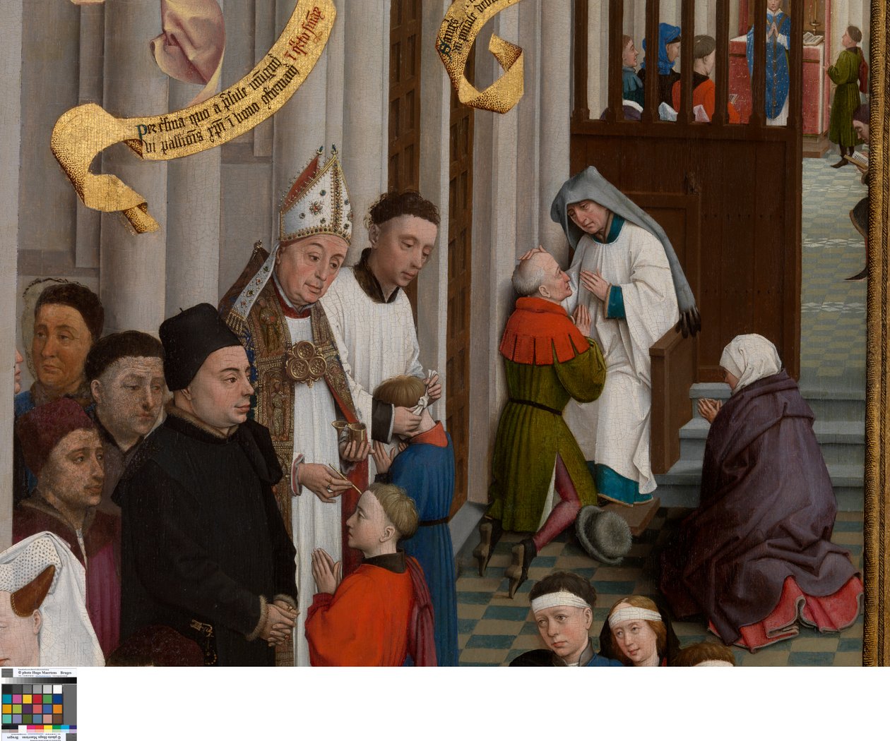 Detalje fra Triptykon af de syv sakramenter af Rogier van der Weyden