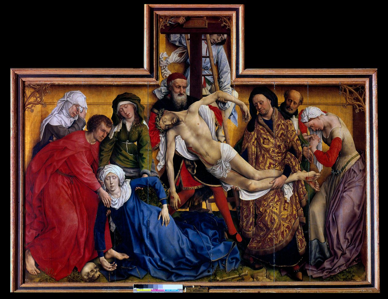 Pieta . Aflejringen eller nedstigningen fra korset af Rogier van der Weyden