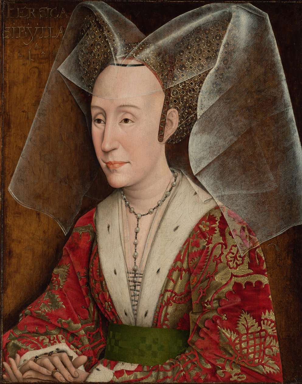 Portræt af Isabella af Portugal, hustru til Philip III hertug af Bourgogne 1397-1471, ca 1450-1475 af Rogier van der Weyden
