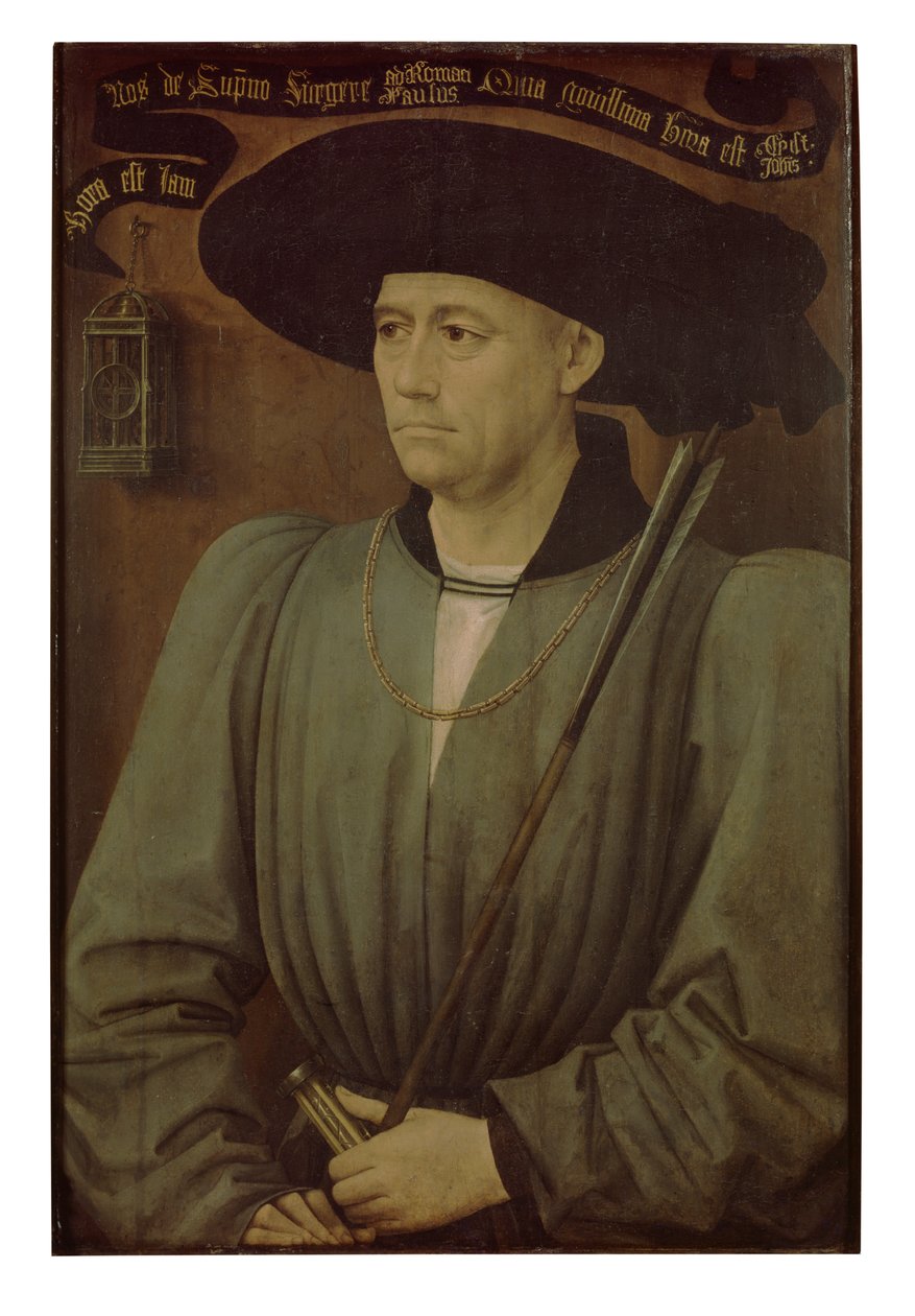 Portræt af en turneringsdommer (olie på panel) af Rogier van der Weyden