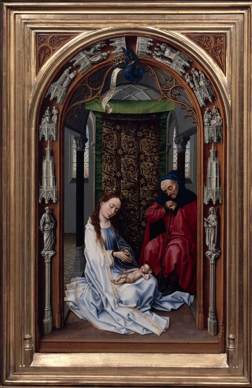 Vor Frue Miraflores alter, venstre panel, ca. 1440 af Rogier van der Weyden