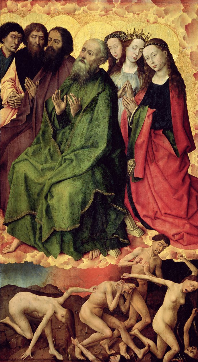 The Last Judgement, de fordømtes indtog i helvede, ca. 1445-50 (olie på panel) af Rogier van der Weyden