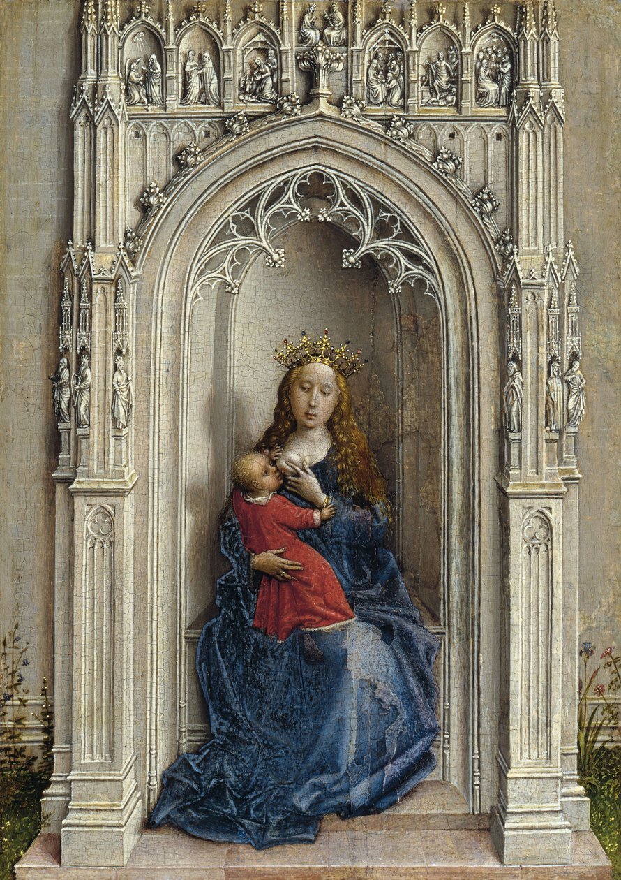 Jomfruen og barnet tronede, ca. 1433 af Rogier van der Weyden