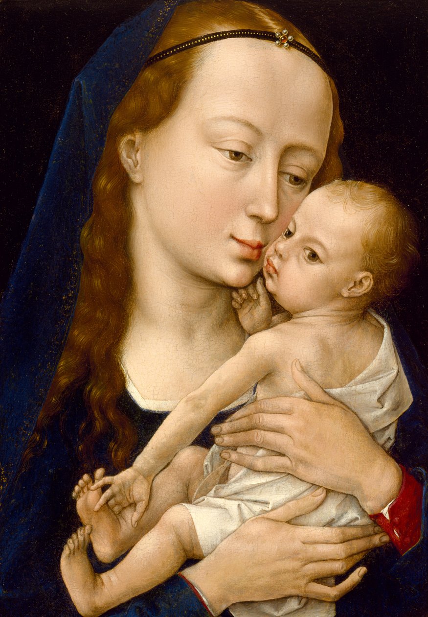 Jomfru og barn, efter 1454 (olie på panel) af Rogier van der Weyden