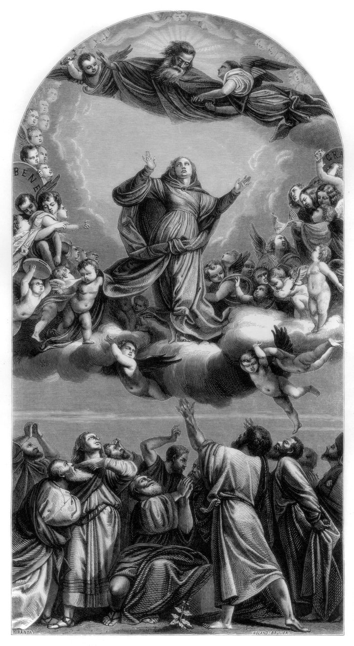 Jomfruens antagelse, 1516-1518 1870 af Roland Brunier
