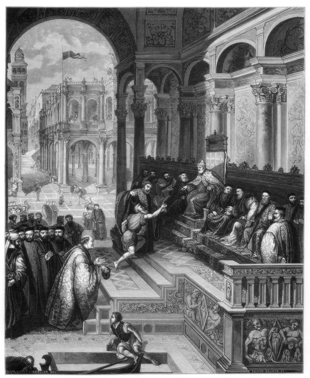 Fremlæggelsen af ringen, 1534 1870 af Roland Brunier