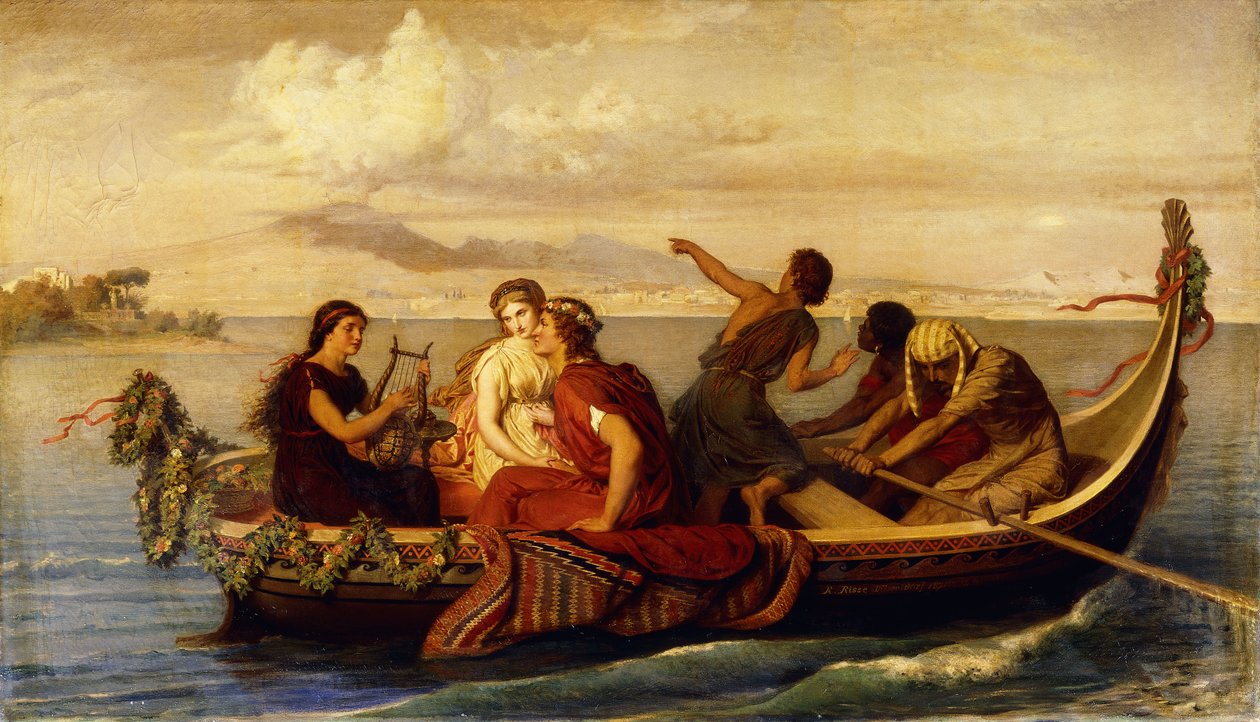 Flugt fra Pompeji, 1871 af Roland Risse