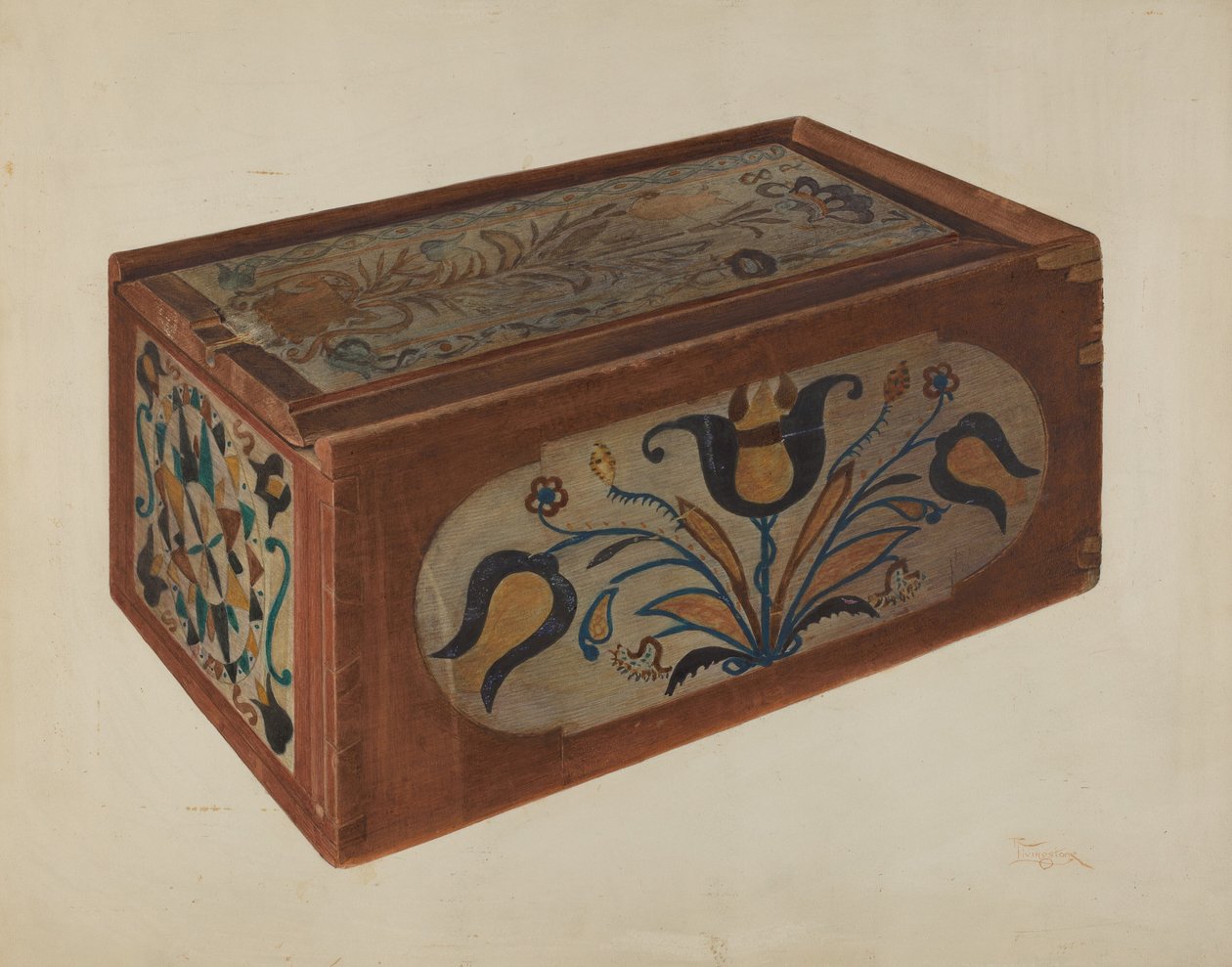 Pennsylvania German Candle Box af Rolland Livingstone