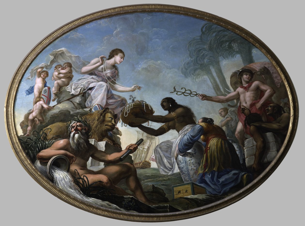 Østen tilbyder sine rigdomme til Britannia af Roma Spiridione
