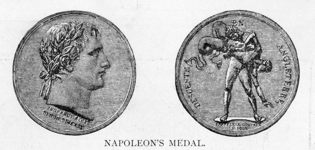 Medalje bestilt af Napoleon som forberedelse til en vellykket invasion af England, 1804 af Romain Vincent Jeuffroy