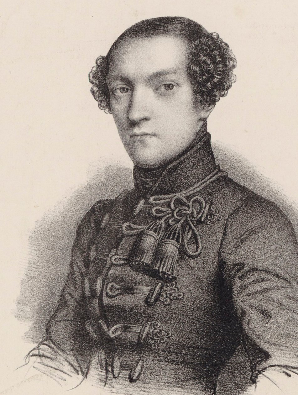 Portræt af pianisten og komponisten Antoine de Kontski 1817-1899. af Romain Cazes