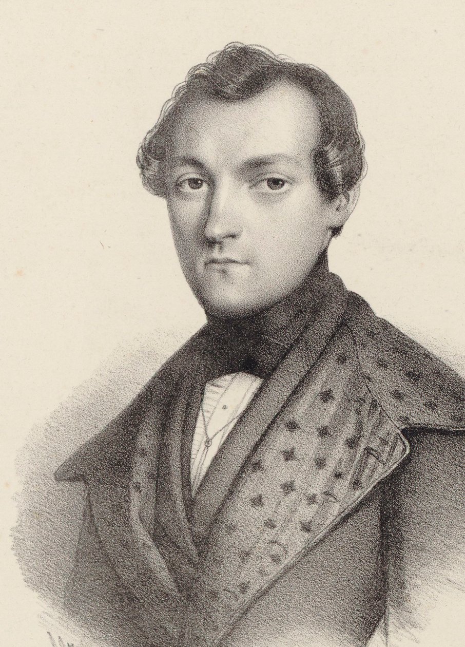Portræt af pianisten og komponisten Antoine de Kontski 1817-1899. af Romain Cazes