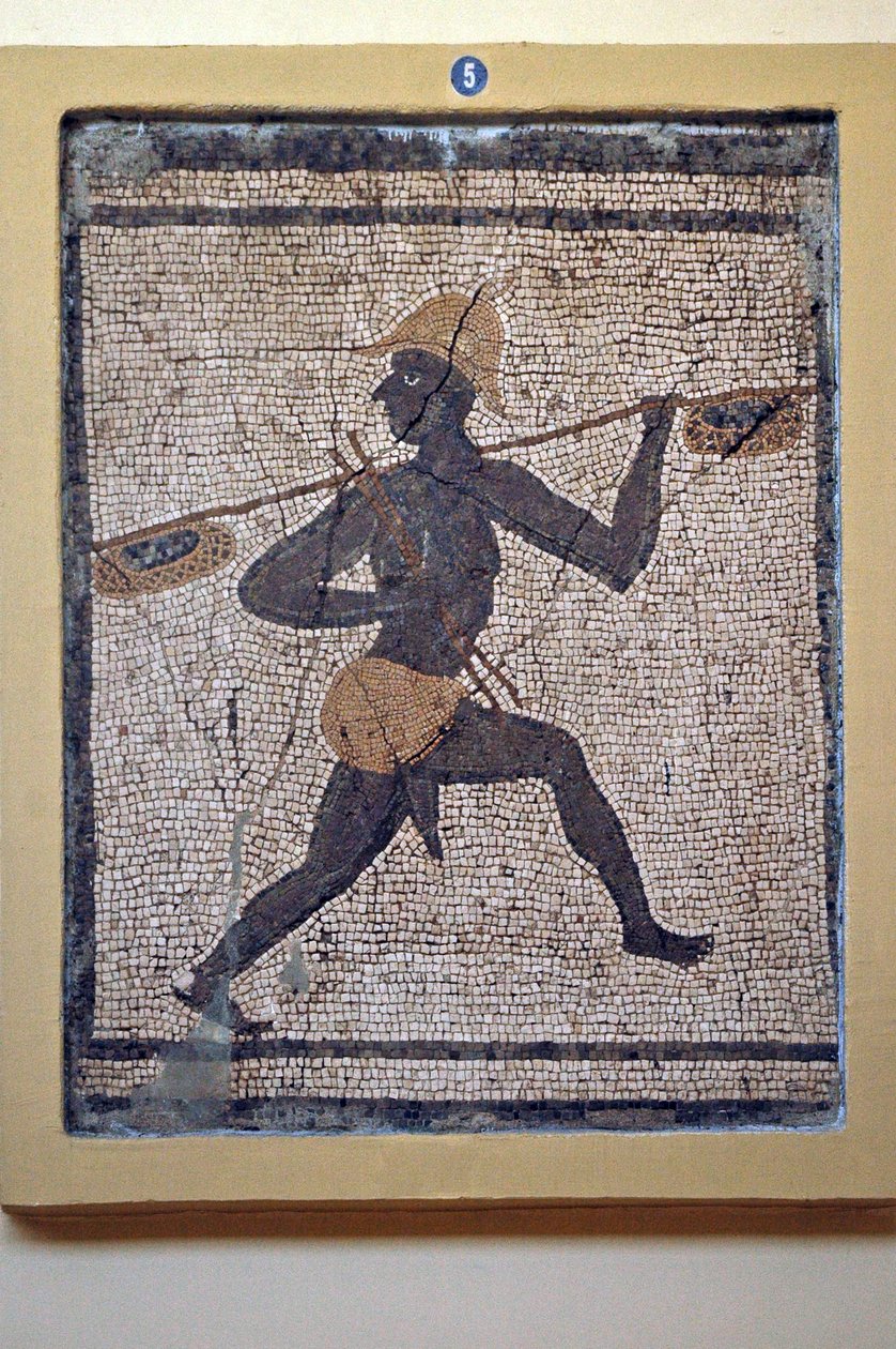 En sort fisker fra Antakya (mosaik) af Roman