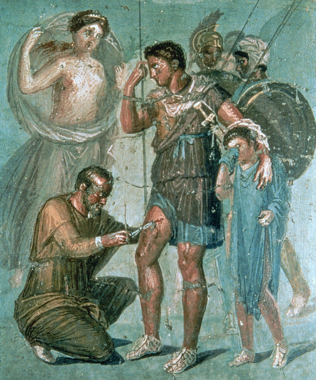 Aeneas såret, fra Pompeji af Roman