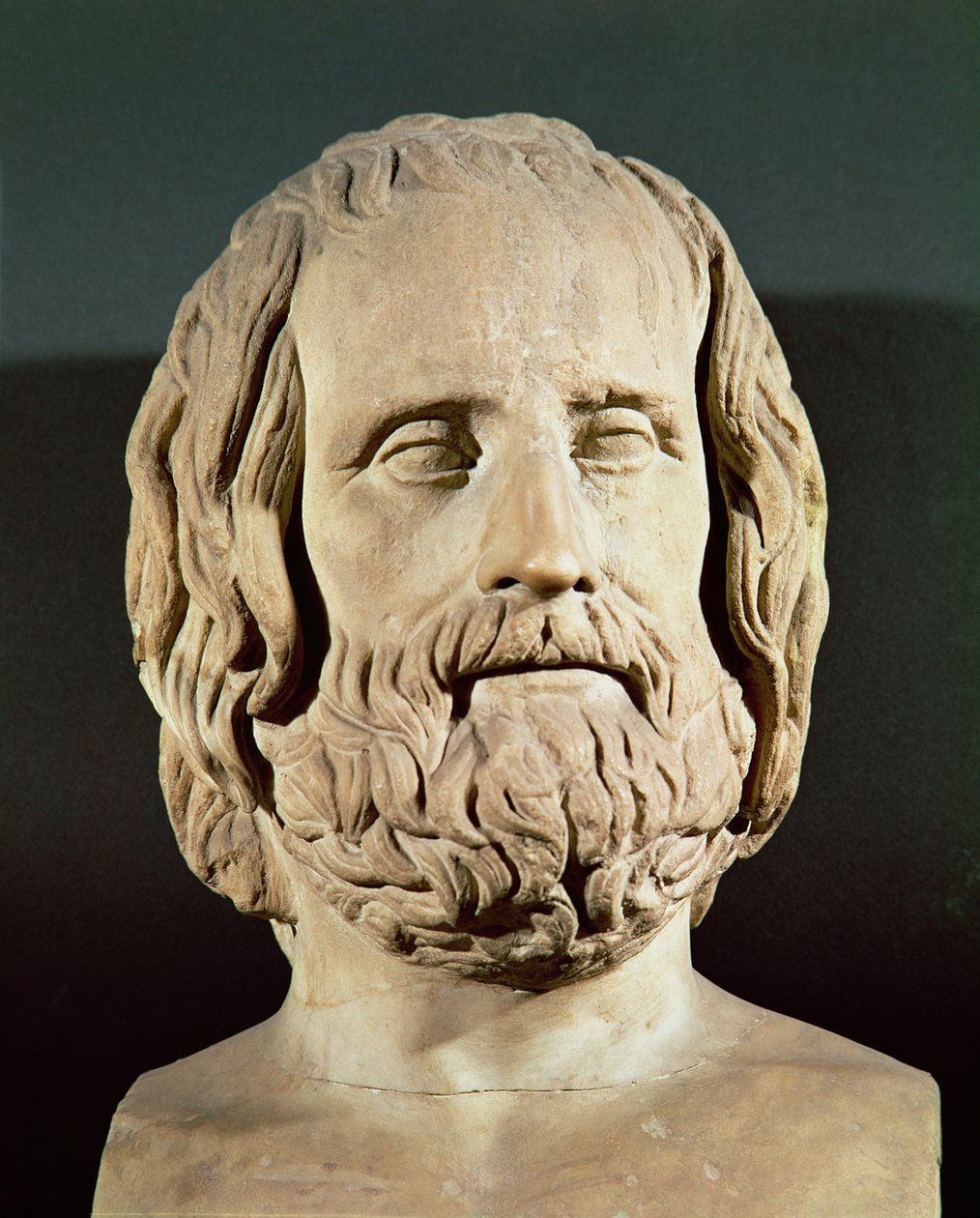 Buste af Euripides (ca. 480-406 f.Kr.) af Roman