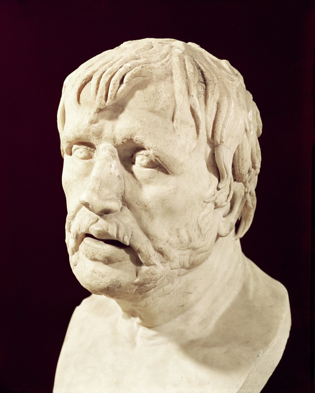 Buste af Seneca (4 f.Kr.-65 e.Kr.) (marmor) af Roman