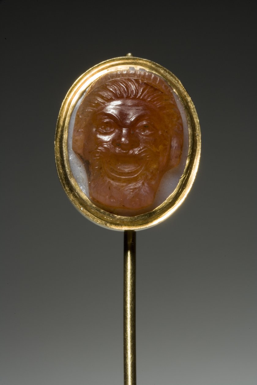 Cameo af en teatermaske af Roman