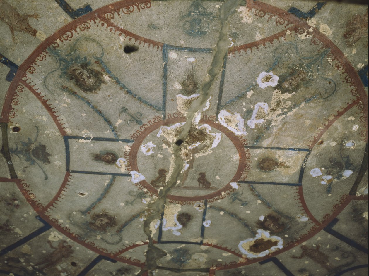 Loftet ved den gode hyrdes kapel, Catacombs San Callisto, Rom af Roman