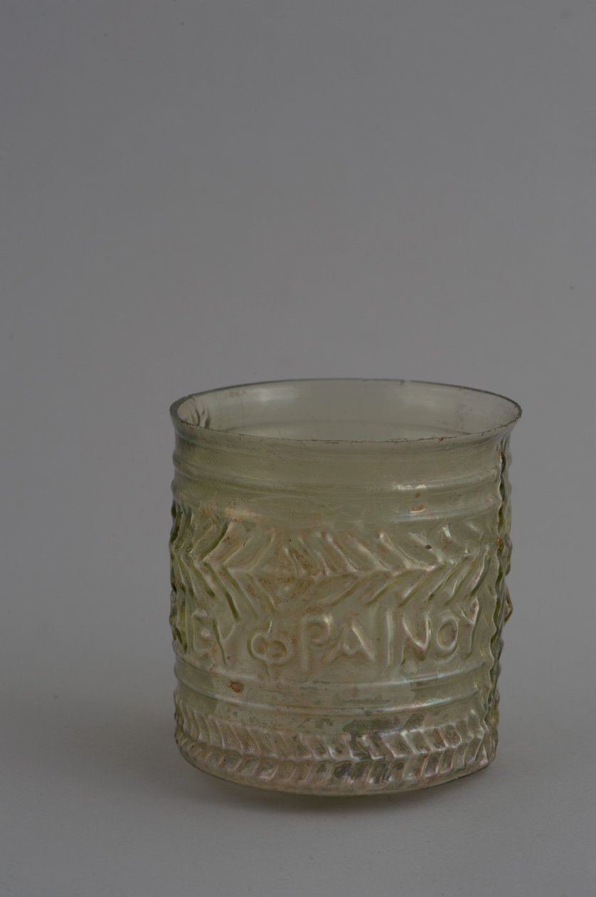 Cylindrisk glas (glas) af Roman