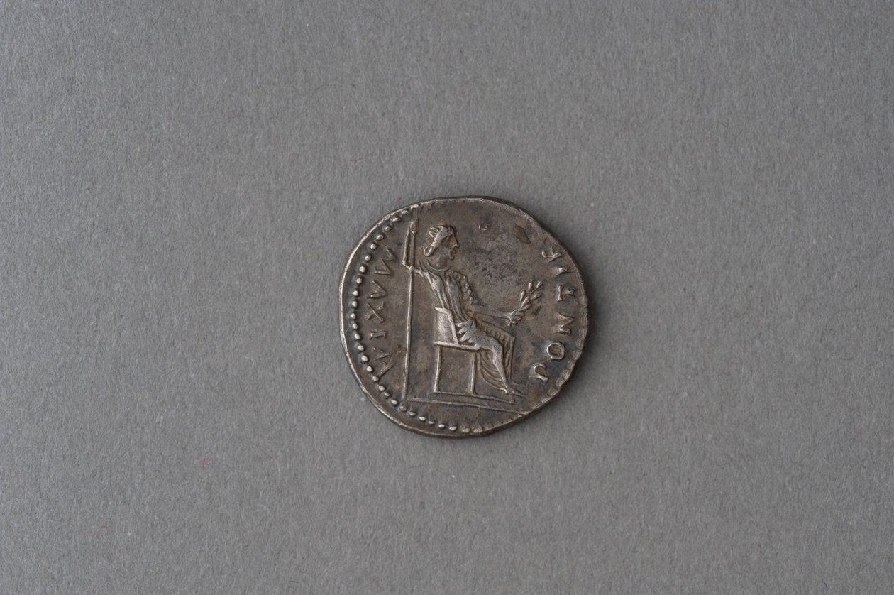 Denar af Tiberius (sølv) af Roman
