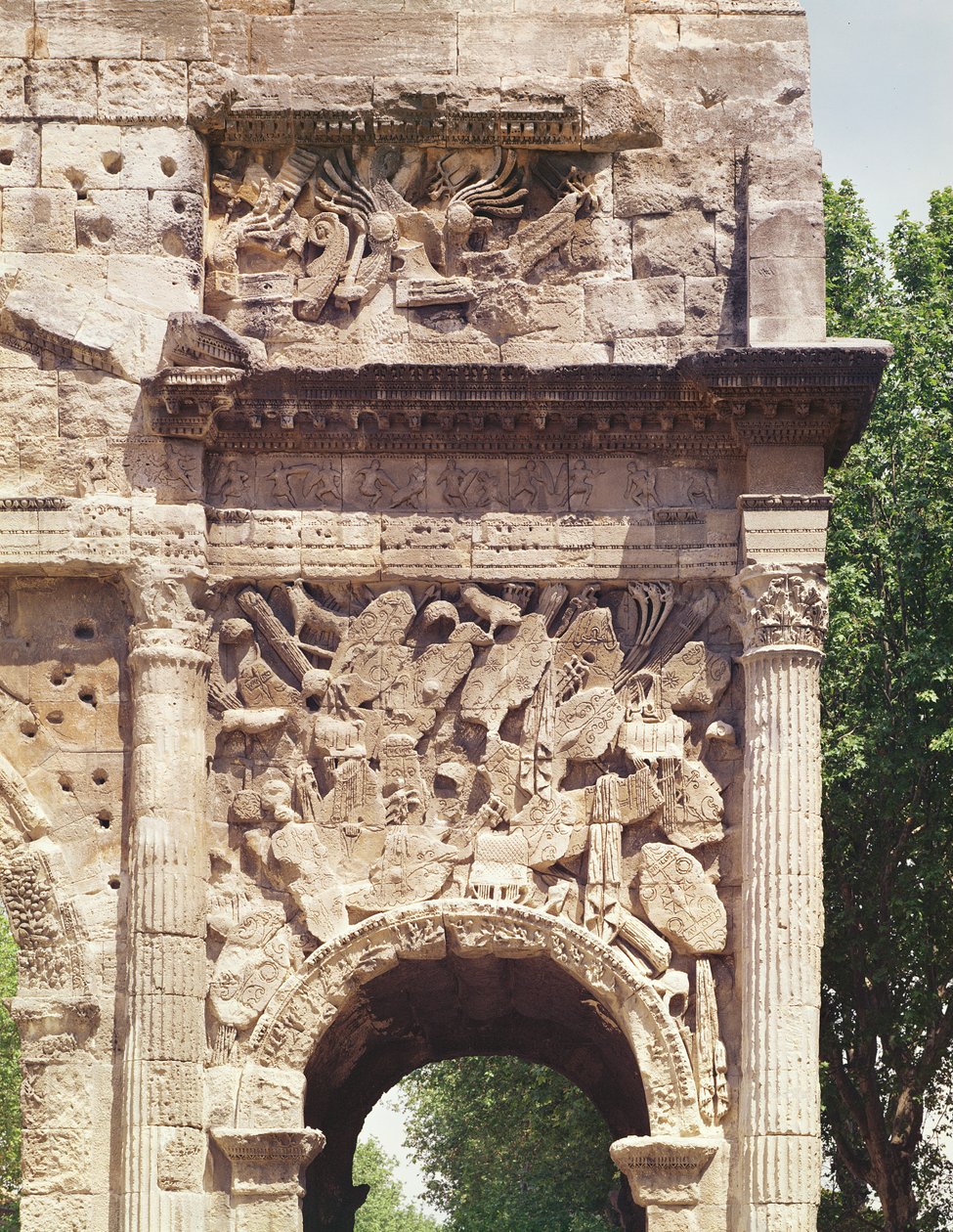 Detalje af kombattanterne fra højre bue af Triumfbuen foto af Roman