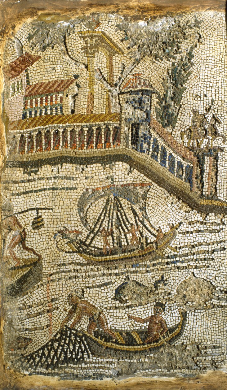 Fiskescene (mosaik) af Roman