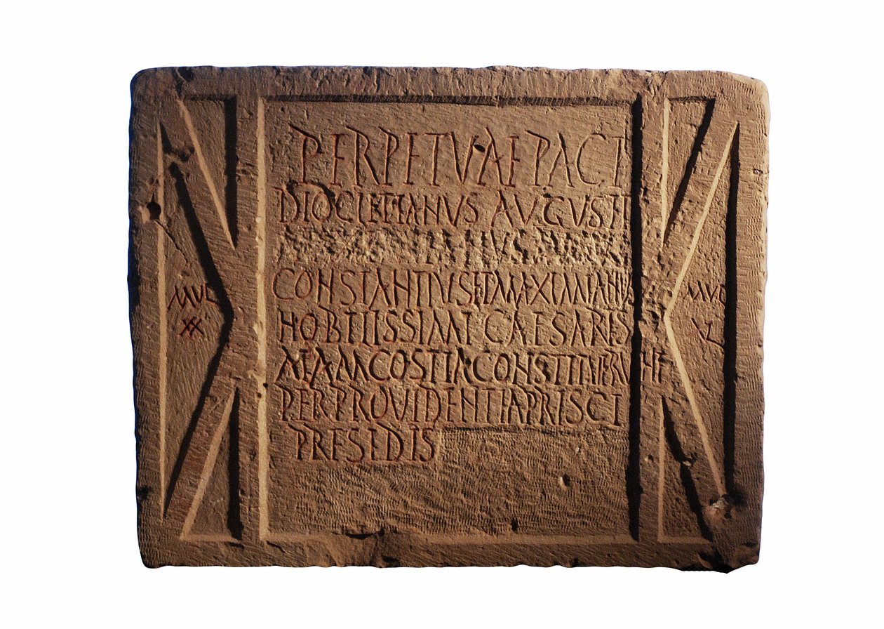 Inskription på en romersk hærpost, Yotvata, det sydlige Negev, Israel, ca. 297-303 e.Kr. af Roman
