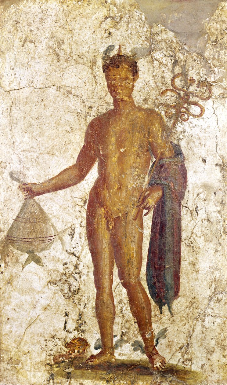 Merkur, fra Pompeji, ca. 50-79 e.Kr af Roman