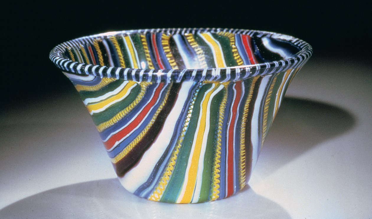 Millefiori-fad, romersk, sandsynligvis Alexandria, 1. århundrede f.Kr. - 1. århundrede e.Kr. (glas) af Roman