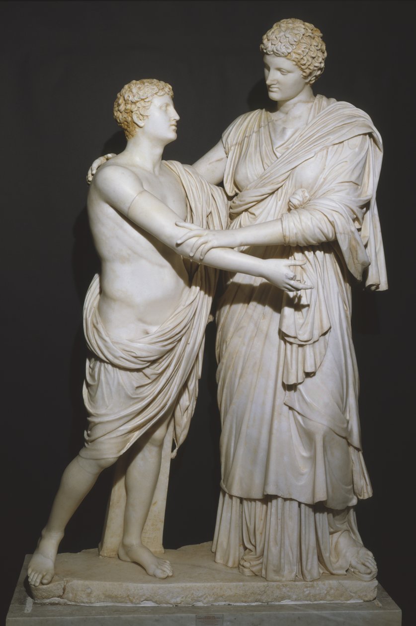 Orestes og Elektra (marmor) af Roman