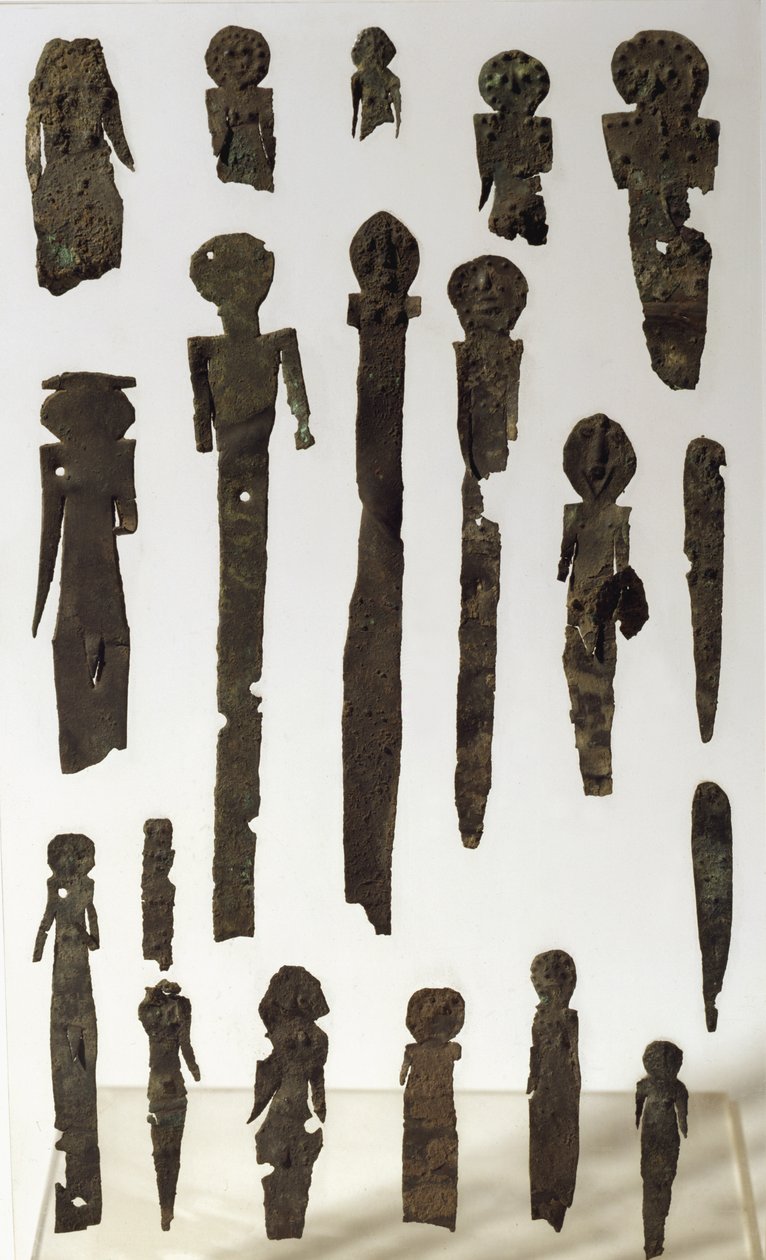 Panel med figurer, fra Lamina (bronze) af Roman