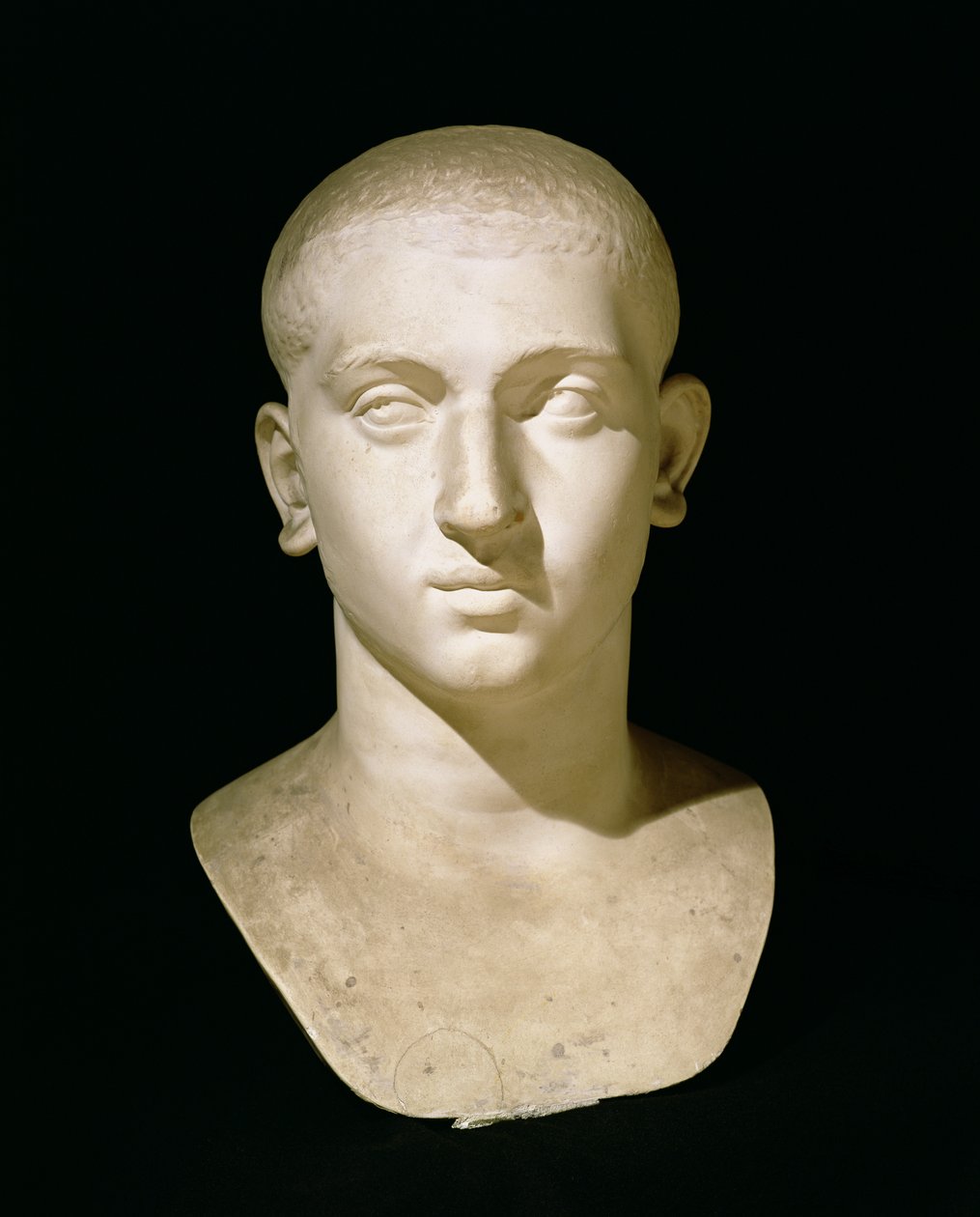 Portrætbuste af kejser Severus Alexander (205-35 e.Kr.) (marmor) af Roman