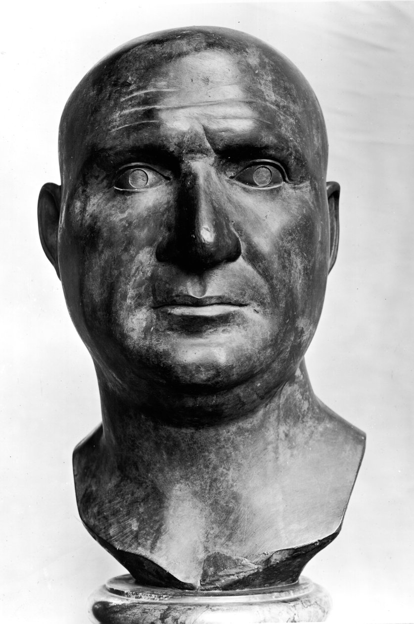 Portræt af Scipio Africanus (237-183 f.Kr.) (bronze) af Roman