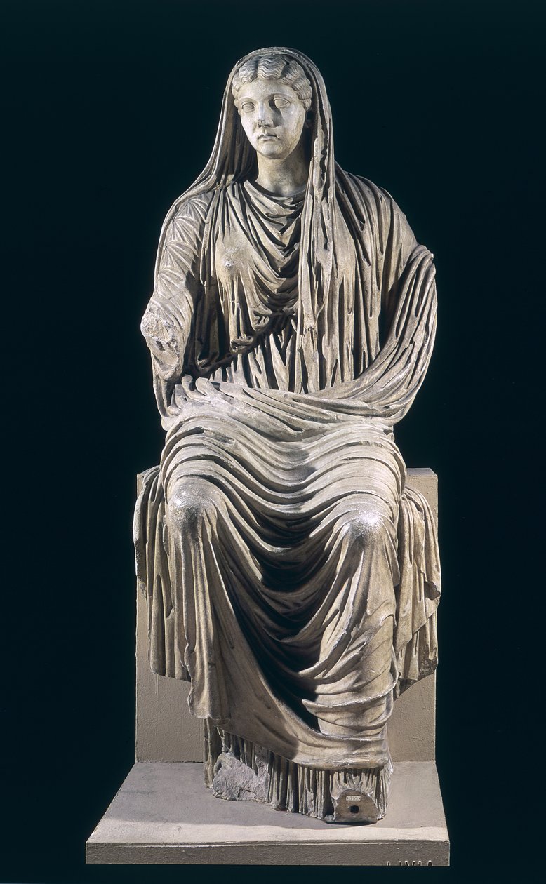 Posthum statue af Livia (58 f.Kr.-29 e.Kr.) fra Velleia af Roman
