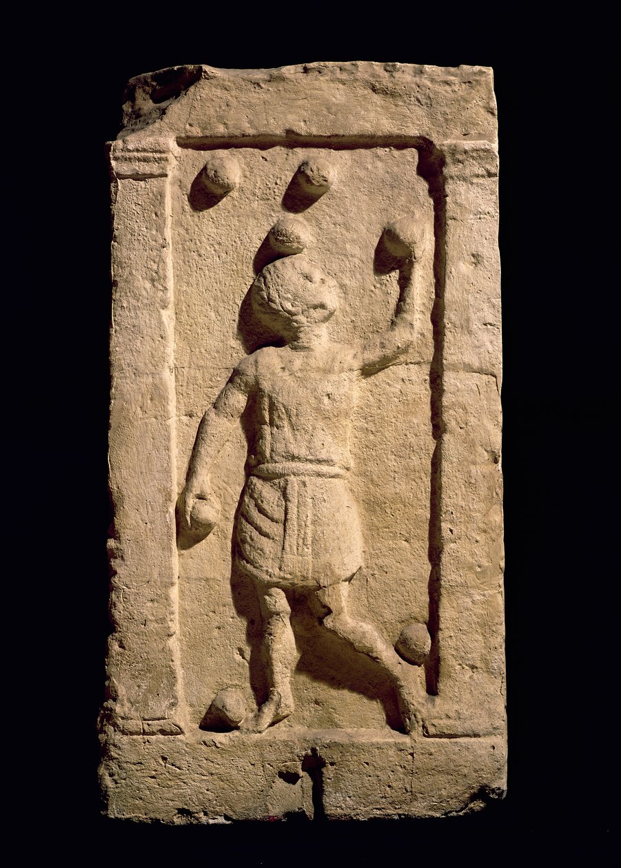 Relief med en jonglør fra stelaen fra Settimia Spica af Roman