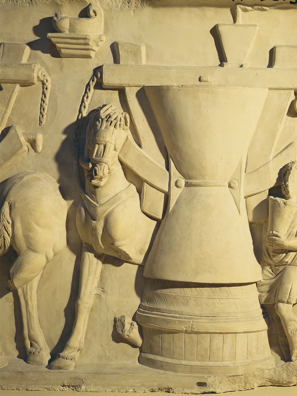 Relief, der viser en fræsescene af Roman