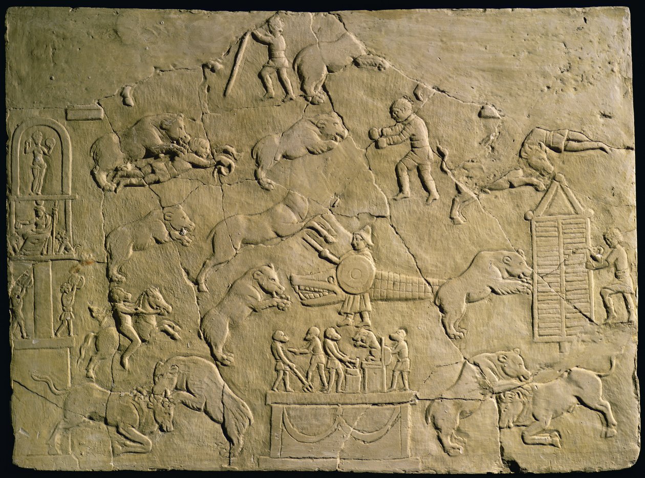 Relief, der forestiller cirkusleg af Roman