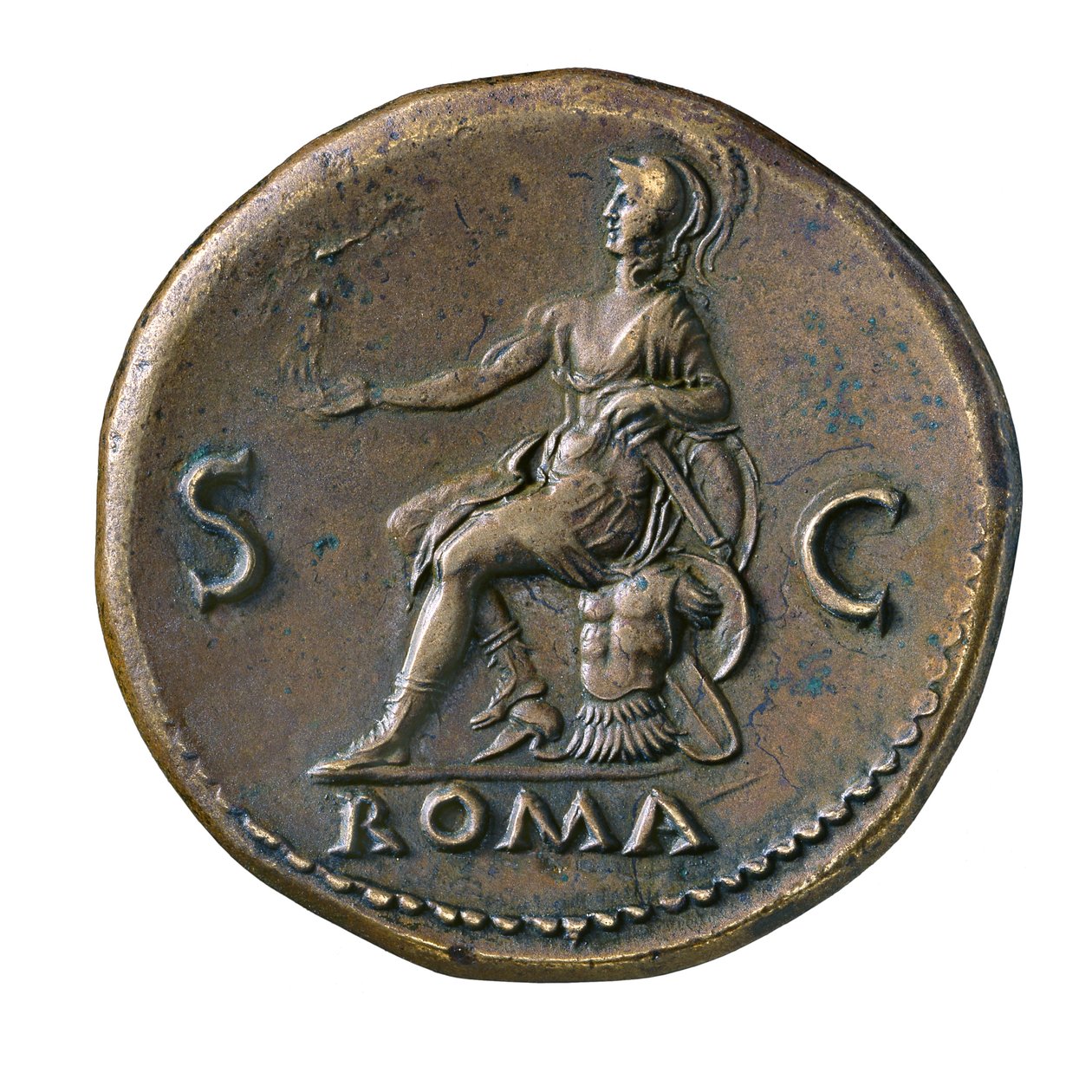 Romersk kejsermønt fra Rom, 65 e.Kr. (orichalcum messing) af Roman