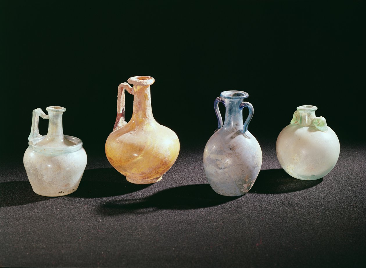 Udvalg af vaser, 1.-2. århundrede (glas) af Roman