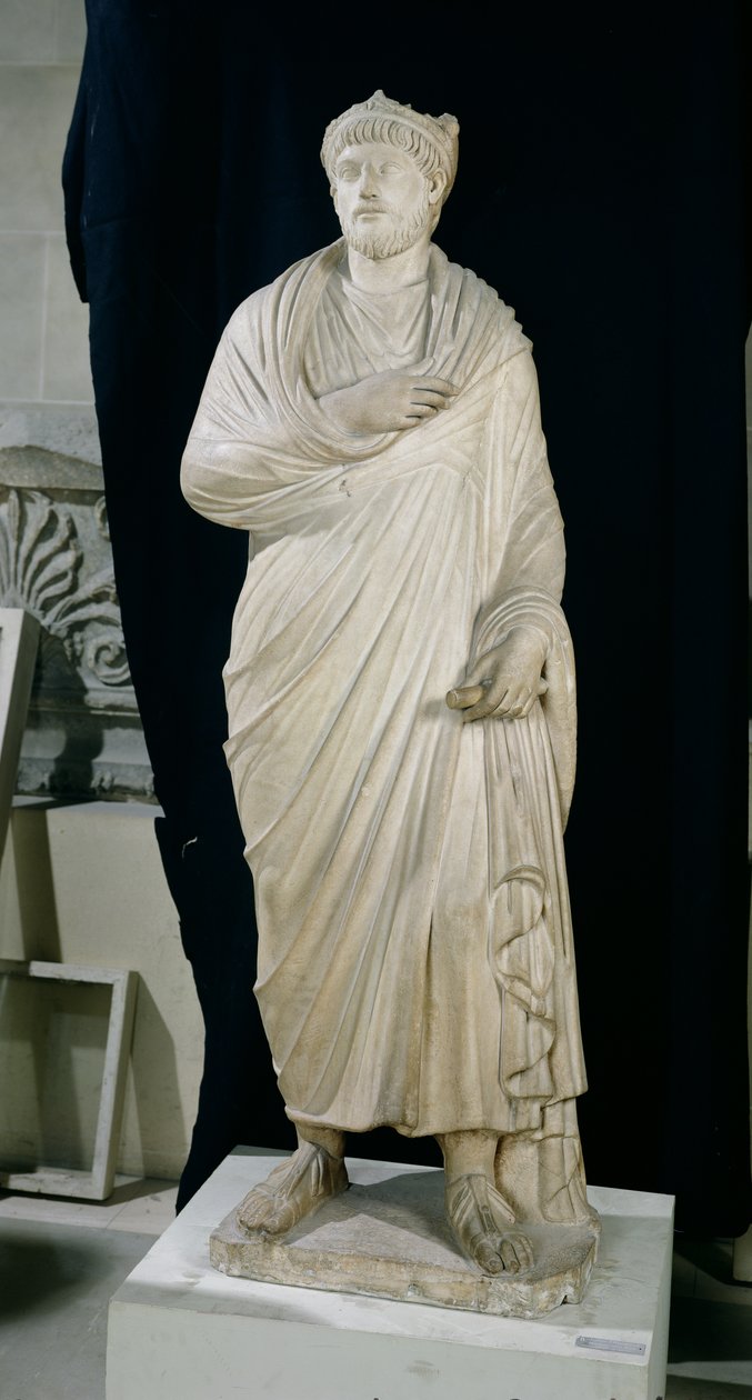 Statue af Julian den Frafaldne (331-363) (marmor) af Roman