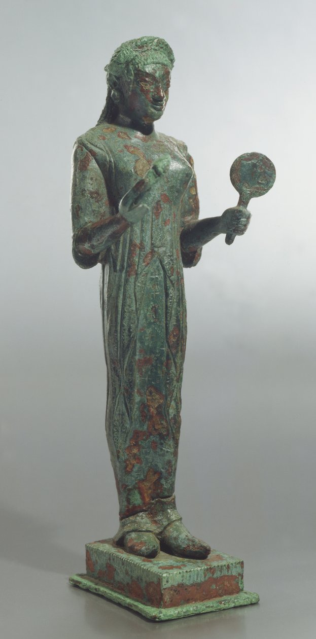 Statue af Persefone, fra de tretten alters helligdom, Lanuvio (bronze) af Roman