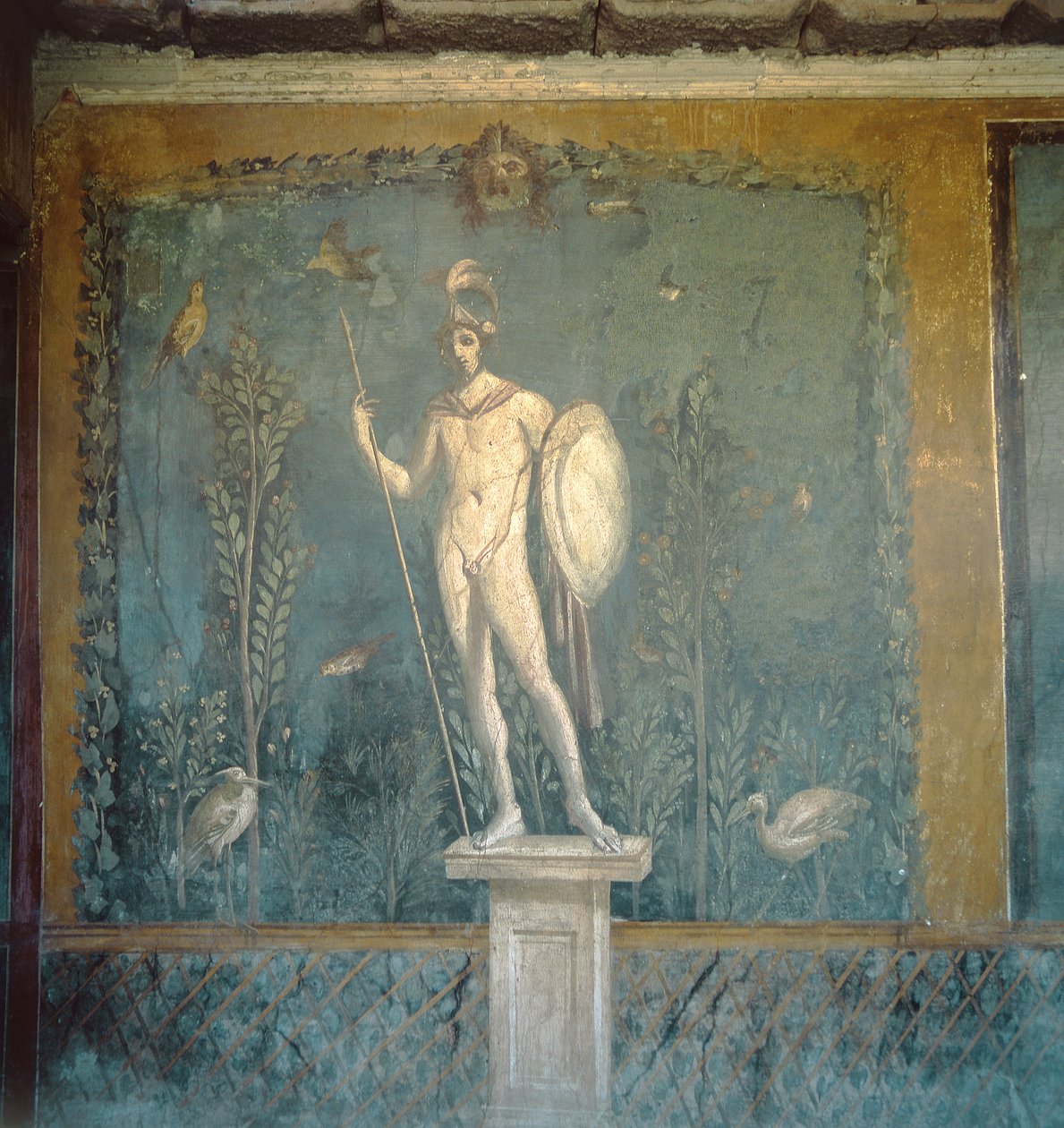 Statue af en nøgen soldat af Roman
