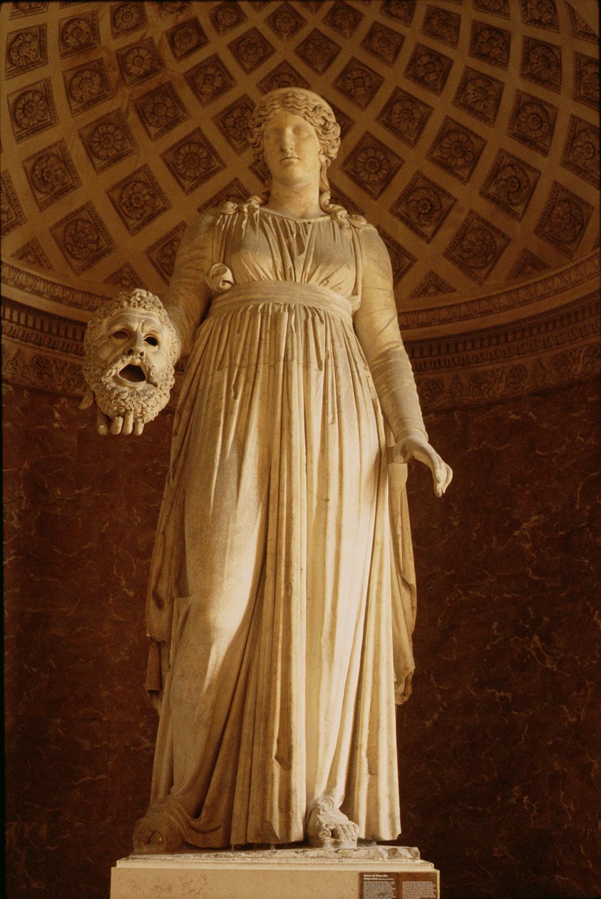 Statue af Muse Melpomene, ca. 50 f.Kr. (marmor) af Roman