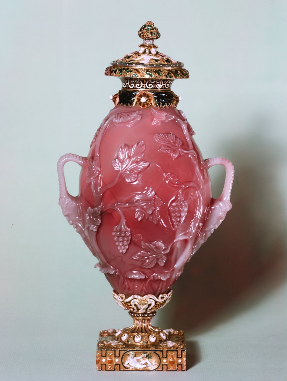 Waddesdon "Cellini"-vase, sen romersk, ca. 400 e.Kr. (udskåret agat) af Roman