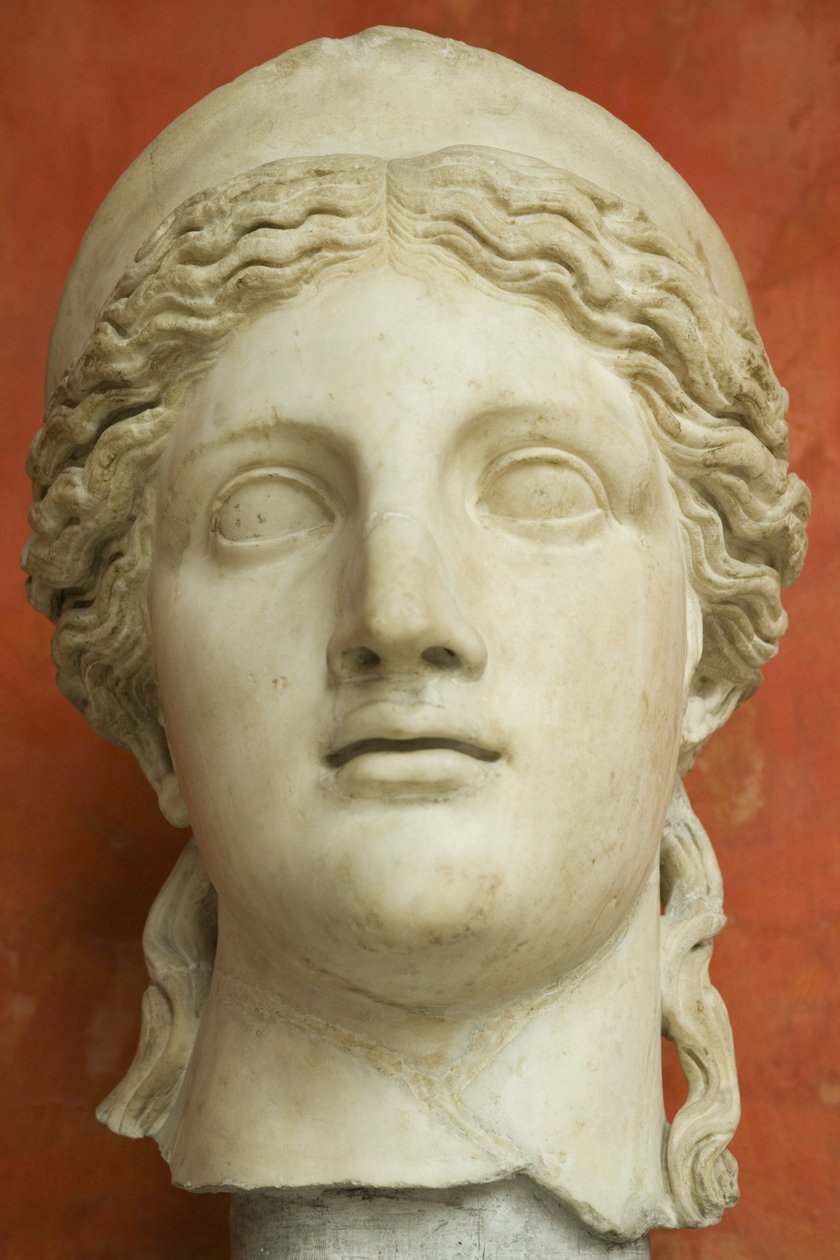 Kvinde med diadem, romersk kejserperiode (30 f.Kr.-500 e.Kr.) (marmor) af Roman