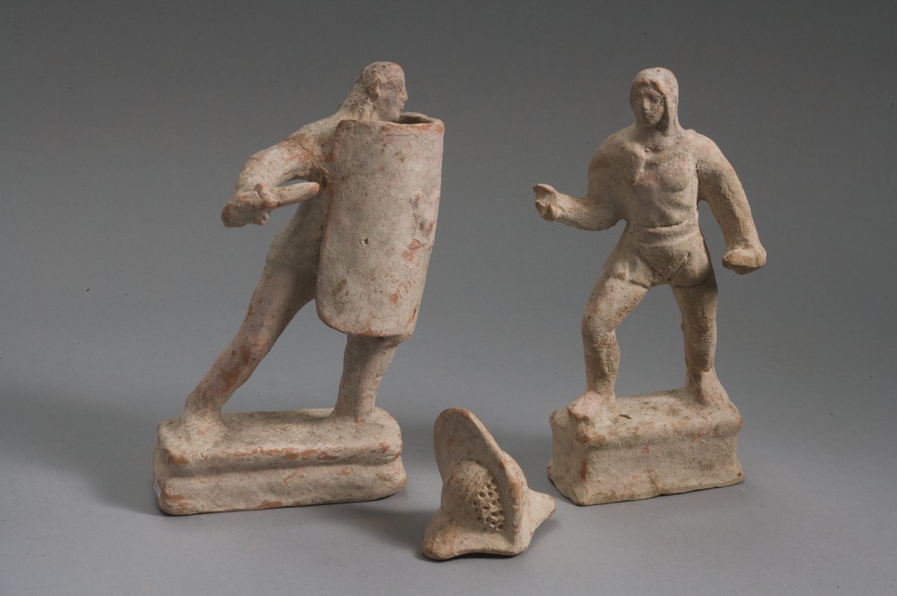 Gladiatorer (terracotta) af Roman Imperial Period